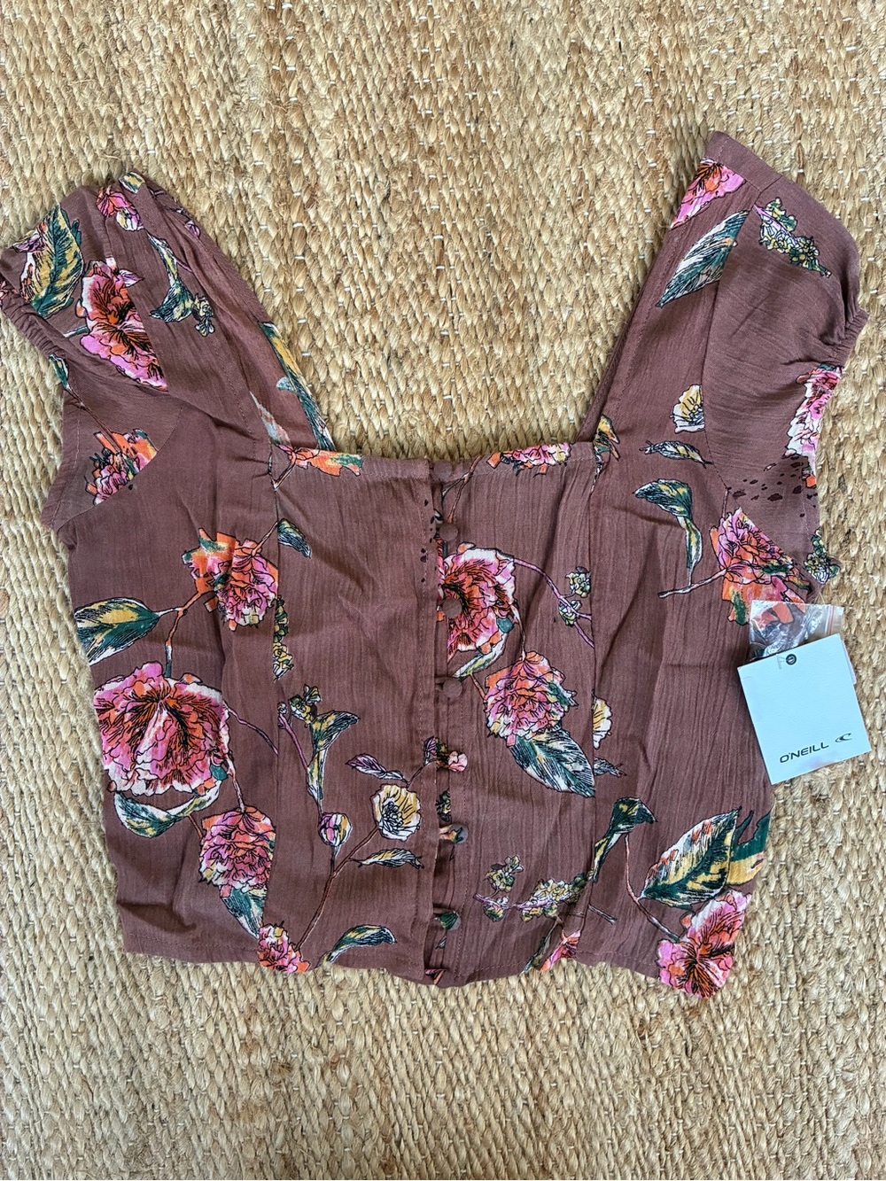 O'Neill XS Milo Top in Cognac NWT
